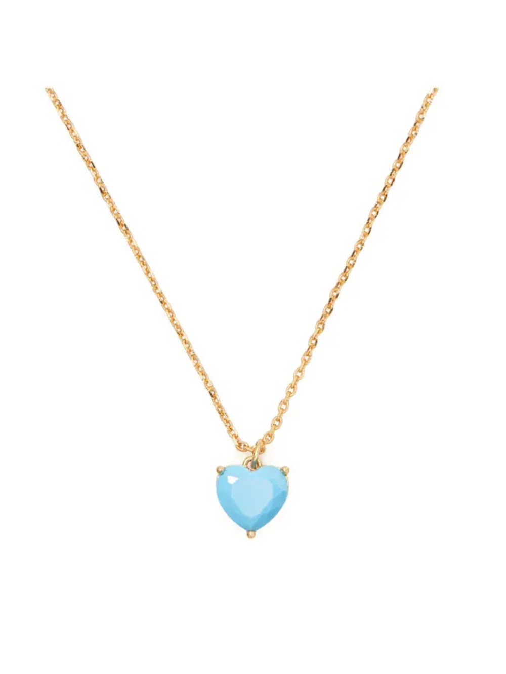 kate spade gold-tone necklace with blue heart pendant